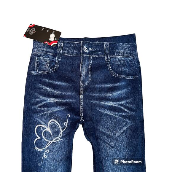 NWT Sacred Threads One Size Jean Jeggings Stretchy, Comfortable, Wide Waistband - Picture 3 of 4